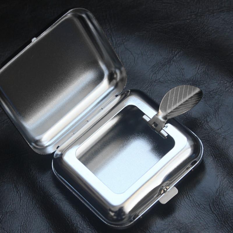 Pocket Stainless Steel Mini Ashtray Portable Outdoor & Household Smoking Gadgets Ash Tray
_voghion.com