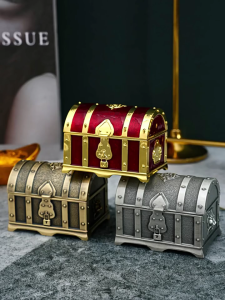 Sophisticated Storage Box in Enamel Alloy Portable Accessory for Storing Various Type of Organization