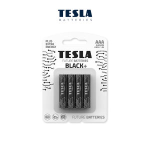 TESLA BLACK+ Alkaline Batteries - AA / AAA (4 Pcs) | Everyday Use | Long-Lasting Battery Life | Great Value | Anti-Leak