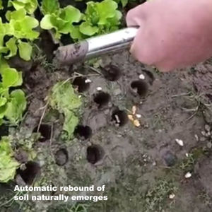 Metal Transplanter Tool Manual Hole Digger Handheld Soil Release Tool Flowers Planting Tools 【Ready Stock】