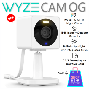 Wyze Cam V3 or Wyze Cam OG with optional microSD card.  Full HD Home Indoor Outdoor Starlight Sensor Camera from Wyze USA. Works with Alexa and Google. The Best Just Got Even Better! 5 star reviews at all reputable review sites.
