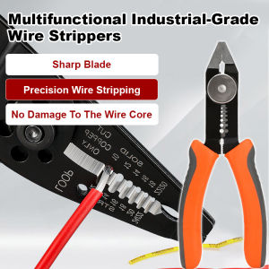 เครื่องตัดสายไฟอเนกประสงค์ เครื่องประมวลผลสายเคเบิล เครื่องมือเปิดสายไฟที่แม่นยำ เครื่องมือไฟฟ้า多功能工业级剥线钳