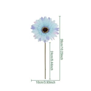 NOBLELYN 1pc Chrysanthemum Flowers Artificial Flowers Bouquet DIY Floral Materials Single Piece Artificial Gerbera Flowers High Quality Soft Home Decoration Valentines Day Gift