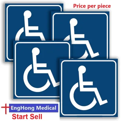 Laminated Plastic Handicap Parking Sign Disability Symbol Sticker Wheelchair Sign Decals Handicap Oku Car Sticker