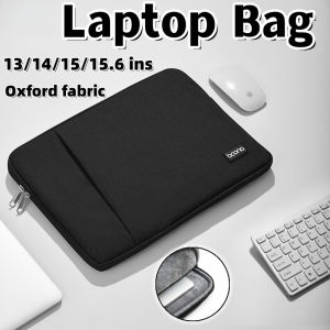 Universal Laptop Bag Waterproof Handheld Computer Case Bag With Zipper Laptop Case 13 14 15 16 Inch Black