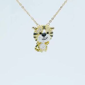 Swarovski Cute Tiger Necklace No Fading - Birthday Gift for Her