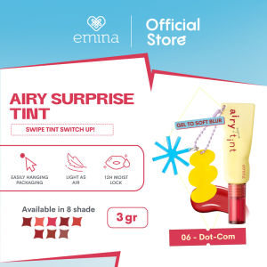 Emina Airy Surprise Tint 3gr - Lip Tint Longlasting Ringan Tahan Lama