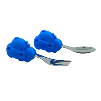 [SG Stock] Marcus & Marcus Toddler Mealtime Set Palm Grasp Spoon & Fork Set Baby Suction Bowl Learning Chopsticks 18 Month+