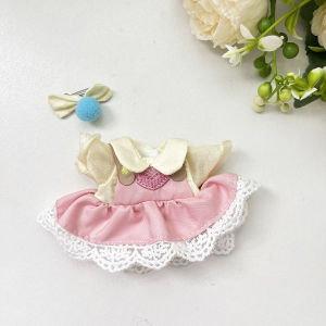 10Cm baby clothes cotton doll clothes starfish normal body doll change dress powder dress blue ball clip set