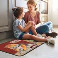 Fat Chef Rugs Cat Kitchen Mats for Floor 2 Piece, Anti Fatigue Floor Mat for Kitchen, Kitchen Floor Mats for in Front of Sink and Cute Kitchen Matt for Standing for Kitchen Decor 17"X30"+17"X47". 