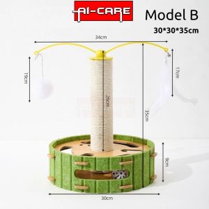 Cat Teasing Interactive Box Teasing Cat Stick Scratcher Resistant Cat Kitten Toys Mainan Kucing