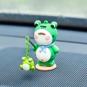 Set ếch xanh ngộ nghĩnh trang trí taplo xe ô tô bàn học bàn làm việc