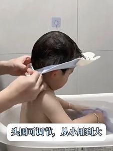 Baby Shampoo Cap Adjustable Shower Hat Waterproof Head Cover for Infants Kids Hair Wash Bath