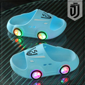 Sandal Lampu LED Anak Karet Model Mobil / Sandal Bapau Anak Balita Laki Laki Perempuan Lucu / Sandal MENYALA Anak Cewek Cowok Sporty / Sandal PVC Karet Pria Wanita Sol Menyala Motif Mobil / Sandal Running Anak LED Keren Trendy