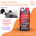 Cat Aspal Cair Pelapis Anti Bocor Aspalt Emulsion For Waterproofing 1 KG / Pelapis Dak Beton Atap Rumah Anti Rembes / Solusi Atasi Rembes Air Lantai Dinding Kolam Ikan Serbaguna. 