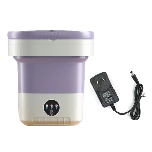 เครื่องซักผ้าแบบพกพาสำหรับเสื้อผ้าเด็กถุงเท้าทำความสะอาดด้วยตะกร้าปั่นมินิพับได้