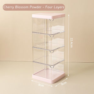 Multifunctional Large-capacity Transparent Charger Cable Cord Storage Box Desktop Data Cable Organizer With Lid Drawer Multi-Layer Rotating Organizer for Charging Cables Headphone Charger Jewelry and Makeup Tools for Home and Office