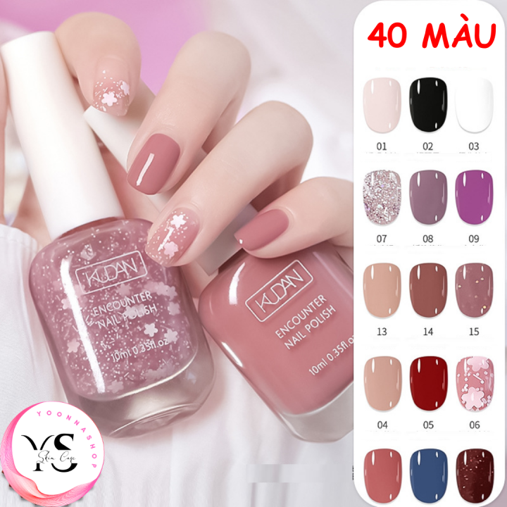 Sơn móng tay KUDAN 10ml - 40 màu xu hướng, nhanh khô tự nhiên, chất sơn ...