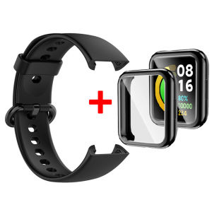 Redmi Watch 2 Lite Watch Strap + Full Coverage TPU Screen Protector Case Cover For Xiaomi Mi Watch 2 Lite Replacement Silicone Strap mi watch lite / redmi watch 2 Bracelet Protective Shell