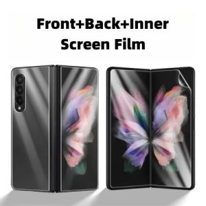 Hydrogel Phim Phía Trước Bên Trong Trở Lại bảo vệ màn hình cho Samsung Galaxy Z Gấp 5 4 3 HD trong suốt miếng dán bảo vệ màn hình Bảo Hiểm Đầy Đủ Cho Samsung Z Gấp 5 4 3