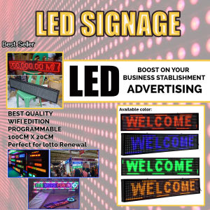 Wi-Fi Programmable LED Scrolling Sign – Custom Text Display (100X20cm to 200cmx40cm)