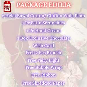 [ JASMIRA EXCLUSIVE ] Surprise Birthday Gift Box Tudung Bawal dan Shawl Pleated Plain For Her