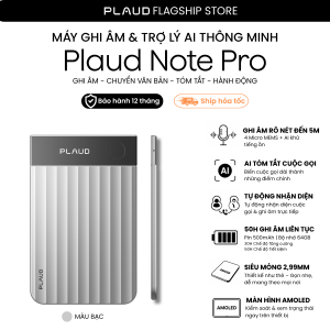 Máy Ghi Âm AI Thông Minh PLAUD Note Pro 64GB Màu Xám - Chuyển Giọng Nói Thành Văn Bản Tóm Tắt Cuộc Họp