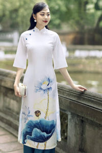 SIÊU RẺ ÁO DÀI gấm cách điệu chưa kèm quần