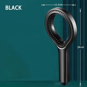 YESHE Ring Design High Pressure Shower Head Adjustable Rainfall Spray Booster Shower Head Water Saving Handheld Showerhead