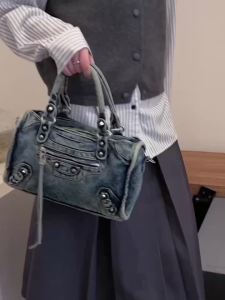 High Quality Denim Shoulder Bag Women Elegant Casual Premium Jean Purse Stylish Travel Satchel Durable Vintage Inspired Shopper2026