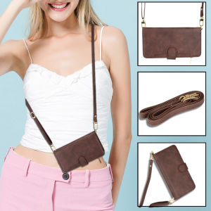 Leather Wallet Flip Zipper Case For Samsung & Apple Devices