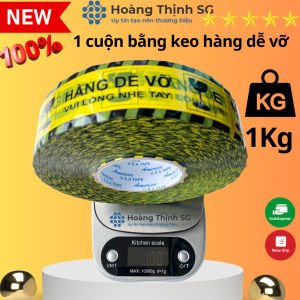 Băng Keo hàng dễ vỡ 1 cuộn nặng 1KG lõi nhỏ đúng số KG