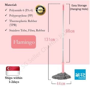 Self Wringing / Twist Drying Mop (2 in 1: Mop + Scrub) PVA Sponge Squeegee Mop (Highly Absorbent Free PVA Foam)