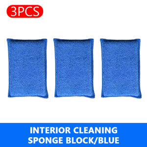 Seemetal 3 miếng bọt biển chà vi sợi mềm hai mặt khối bọt biển rửa xe hơi dụng cụ vệ sinh xe hơi
