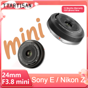 TTArtisan 24mm F3.8 mini E Full Frame Pancake AF Auto Focus Lens for Sony E Mount Camera A7C A7R A7M A9 ZVE10 A6100 A6400