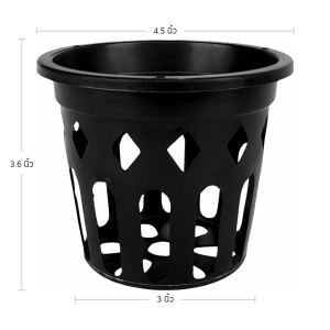 กระถาง กระถางกล้วยไม้ กระถางแขวน กลม 4 นิ้ว สีดำ 200 ใบ ชิ้น อัน