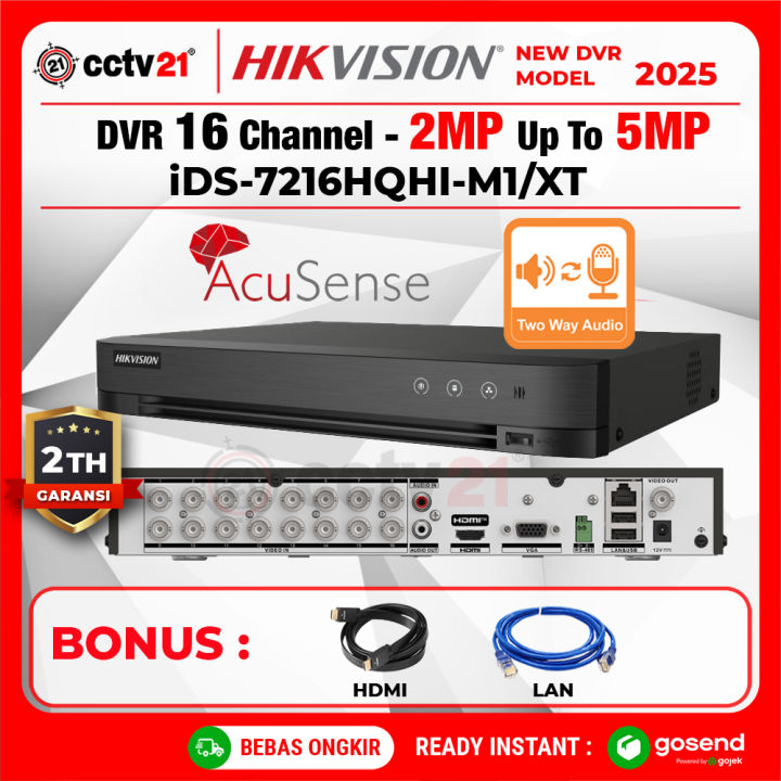 DVR HIKVISION 16CH +Harddisk iDS-7216HQHI-M1/E 2MP Up to 5MP Harga