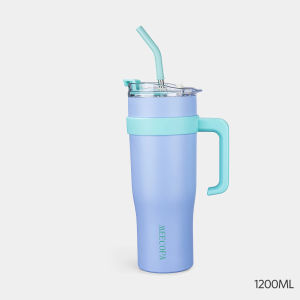 MEECOPA Water Bottles Vacuum Insulated Cup 40OZ Large Capacity 304 Stainless Steel Car Use Gradient Color Straw & Lid Sip Leak-Proof Thermal Flask