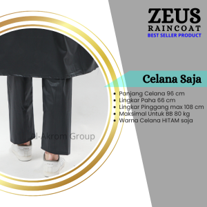 Jas Hujan Jumbo Ponco Lengan / Kelelawar Tebal dan Kuat Bahan PVC 025