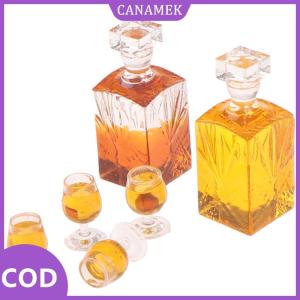 CANAMEK✨ Phụ kiện nhà búp bê đạo cụ mô hình thu nhỏ kết hợp chai rượu mô phỏng