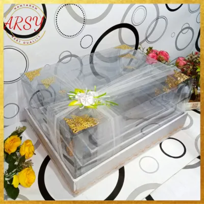 Kotak Hantaran Seserahan MODEL TILE isi 4 pcs Pernikahan Uang Mahar Makeup Kado Lamaran Parsel Mika