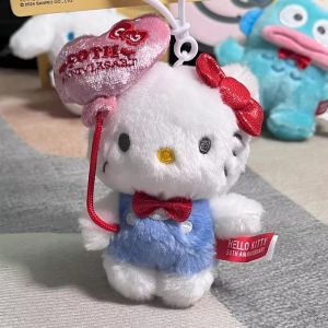 Sanrio Hello Kitty พวงกุญแจตุ๊กตา Melody Cinnamoroll ตุ๊กตานุ่มพวงกุญแจ Plushies กระเป๋าจี้ของขวัญของเล่นเด็ก