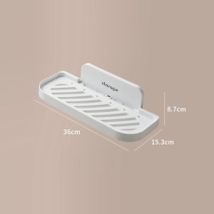【iMall】Folding Flippable Storage Holder Organizer Rack Shelf Towel Clothes Toilet Paper Phone Wall Mounted Bathroom