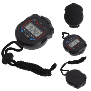 Classic Digital Handheld LCD Chronograph Sports Stopwatch Timer for w/string
