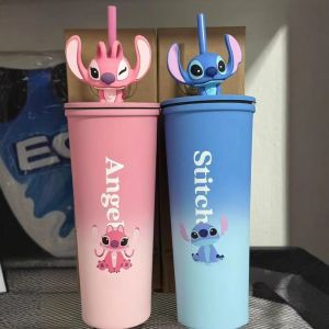 FXUP Disney Coffee Cup 710ml Stitch Thermal Cup Leakproof Reausable Insulated Cup Travel