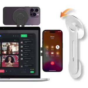 INOVAGEN Dual Arm Magnetic Laptop Phone Holder Car Phone Mount Adjustable Continuity Camera Mount for Monitors Top and Side Slim Computer Expansion Bracket Stand