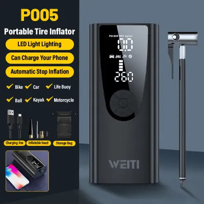 10000mAh Electric Air Compressor Inflator Car Or Bicycle Pump Wireless Air Pump Car Air Pump Tyre Pump Tyre Car Inflator Portable Pump