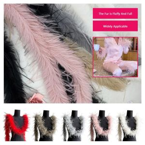 EMPIRICAL Fluffy Imitation Long Hair Strips 8cm Width Multicolor Artificial Fur Ribbon Tapes 1m Length Feather Shawl DIY Accessories