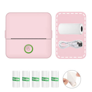PinPrint Portable Mini Printer Inkless Photo Printer Thermal Printer Use For Waybill Sticker Photo Bluetooth Printer Compatitable with iOS Android System