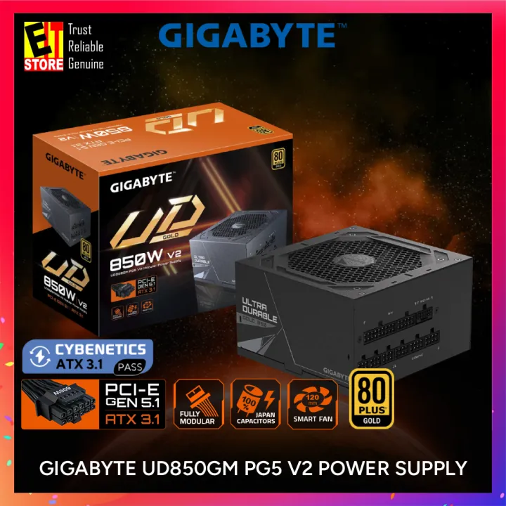 Gigabyte UD850GM PG5 V2 Power Supply - GP-UD850GM PG5 V2 ( Intel Form Factor ATX 12V v3.1)